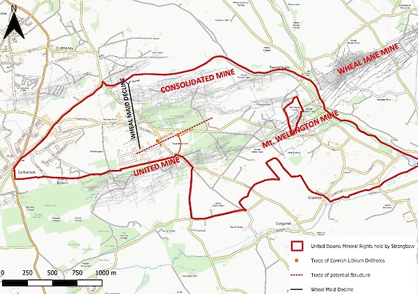 United Downs Mineral Rights held by Strongbow